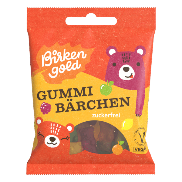 1311-Birkengold Gummibärchen zuckerfrei mit Xylit-Vorderseite