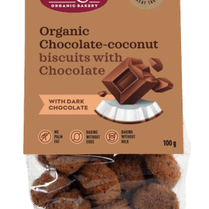 ekologiški šokoladiniai sausainiai su kokosu Zemanka